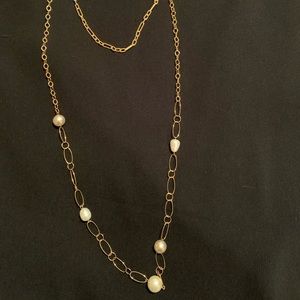 A.V. Max Pearl and Gold-Toned Necklace